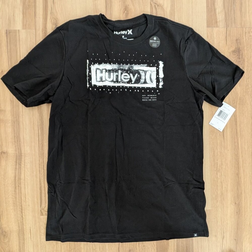 NWT Hurley x Nike Dri-FIT Graphic Logo Performance Tee Black Men’s L